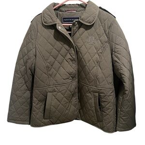 Women’s Tommy Hilfiger Olive Quilted Puffer Jacket